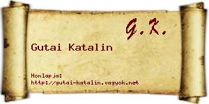 Gutai Katalin névjegykártya